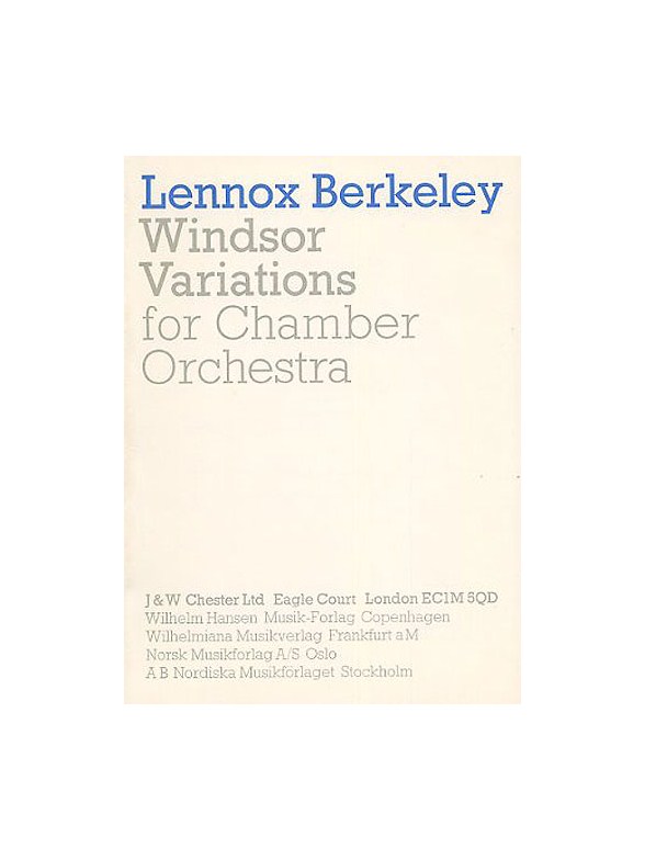 Lennox Berkeley: Windsor Variations Op.75 (Miniature Score)
