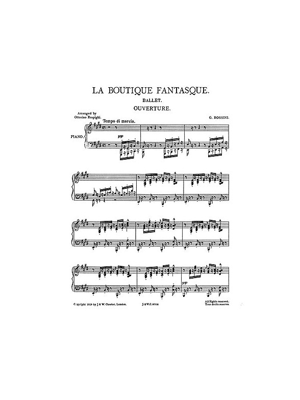 Rossini/Respighi: La Boutique Fantasque for Piano