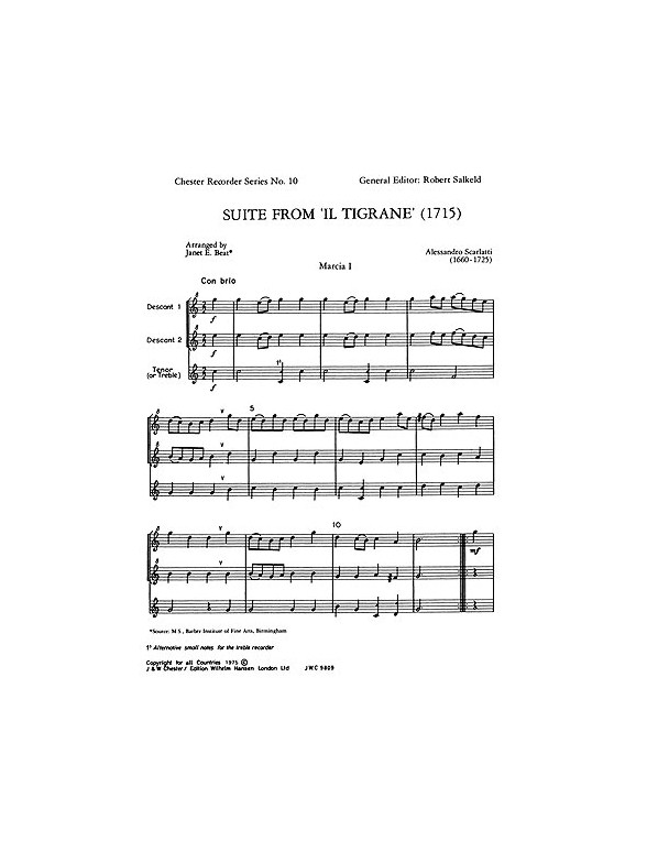 Alessandro Scarlatti: Suite (Il Tigrane)