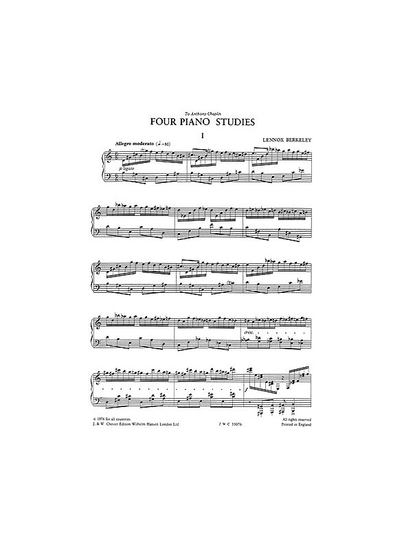 Lennox Berkeley: Four Piano Studies Op. 82