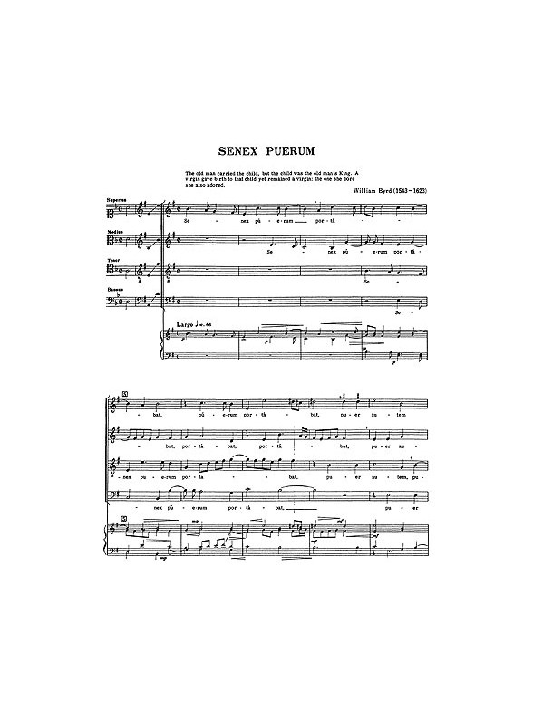 Byrd, W Senex Puerum Satb (From Chester Motet Book 2-english)