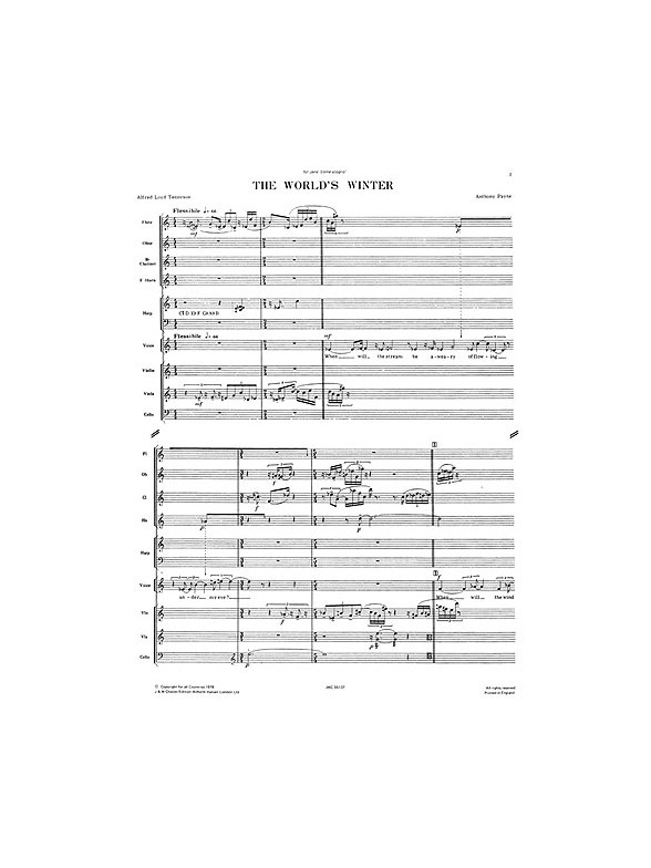 Anthony Payne: The World's Winter (Study Score)