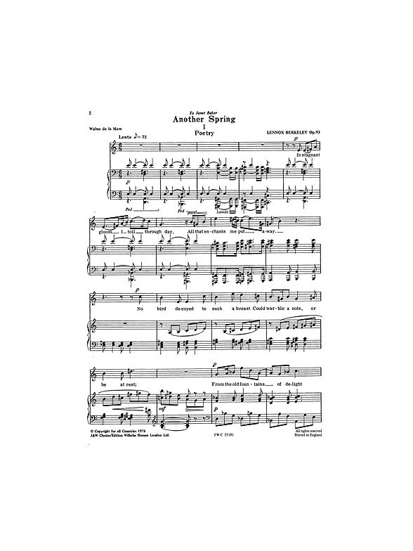 Lennox Berkeley: Another Spring Op.93