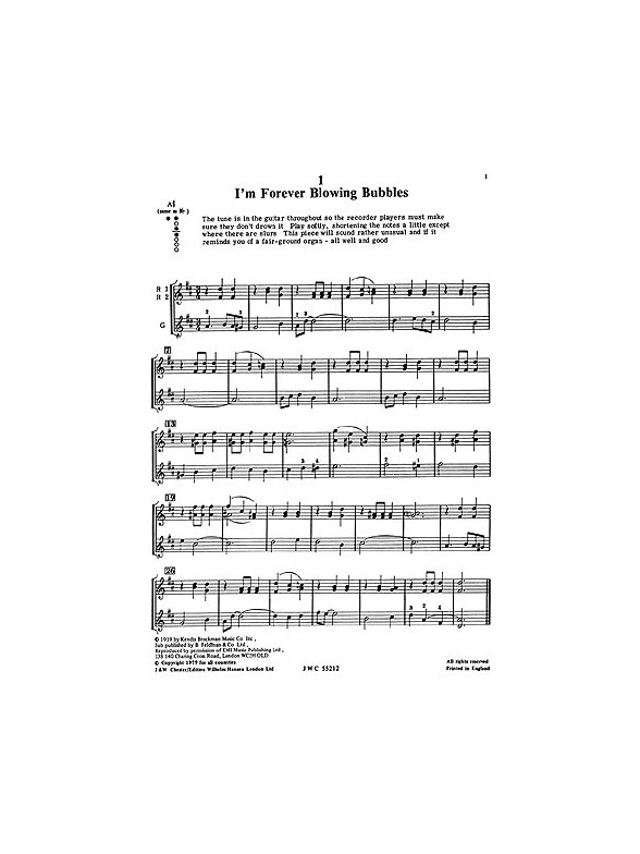 Starting Together Easy Duets For Recorder And Guitar Groups Volume 3