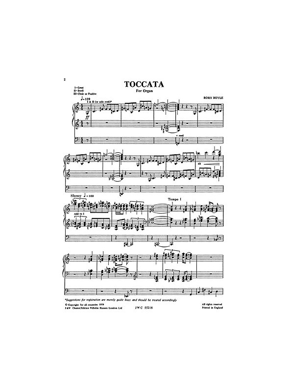 Boyle: Toccata for Organ