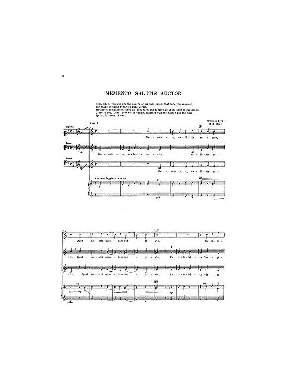 William Byrd: Memento Salutis Auctor