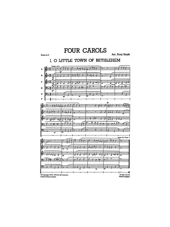 Junior Just Brass 03: Four Carols For Brass 5 Part