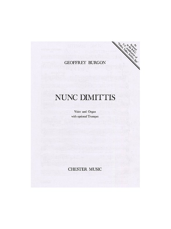 Geoffrey Burgon: Nunc Dimittis (Voice/Organ)