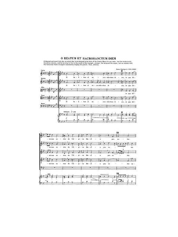 Philips: O Beatum Et Sacrosanctum Diem SSATB