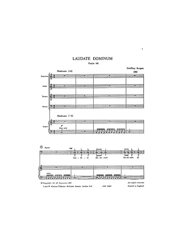Burgon: Laudate Dominum