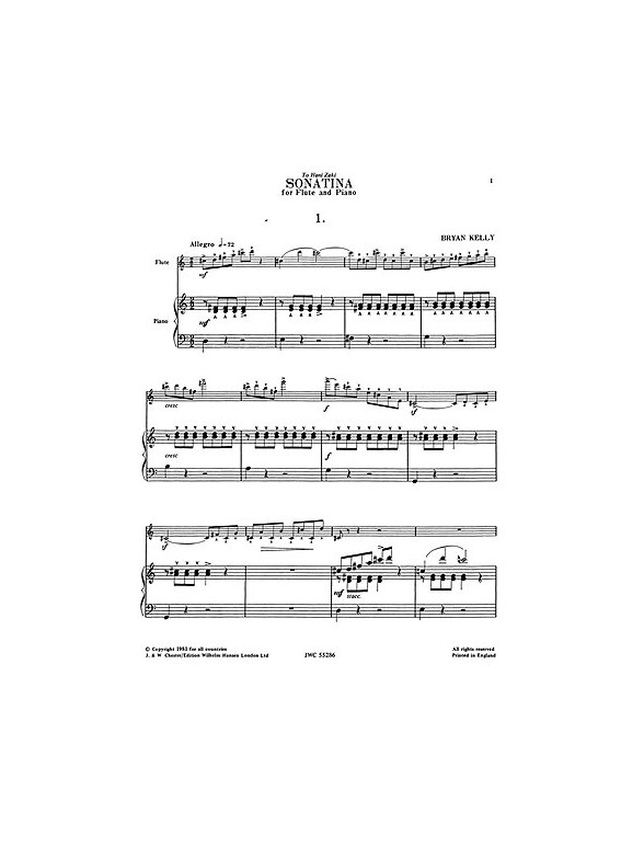 Bryan Kelly: Sonatina for Flute and Piano