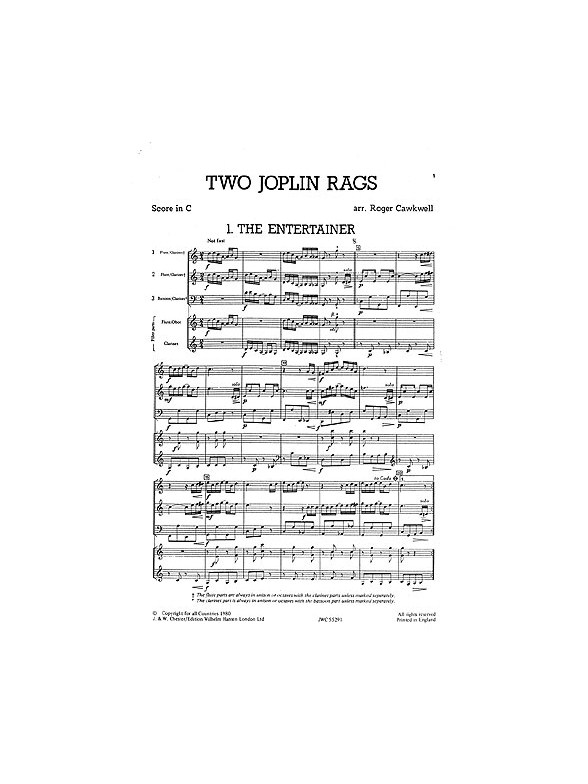 Mixed Bag No.5: Scott Joplin - Two Rags (Score/Parts)