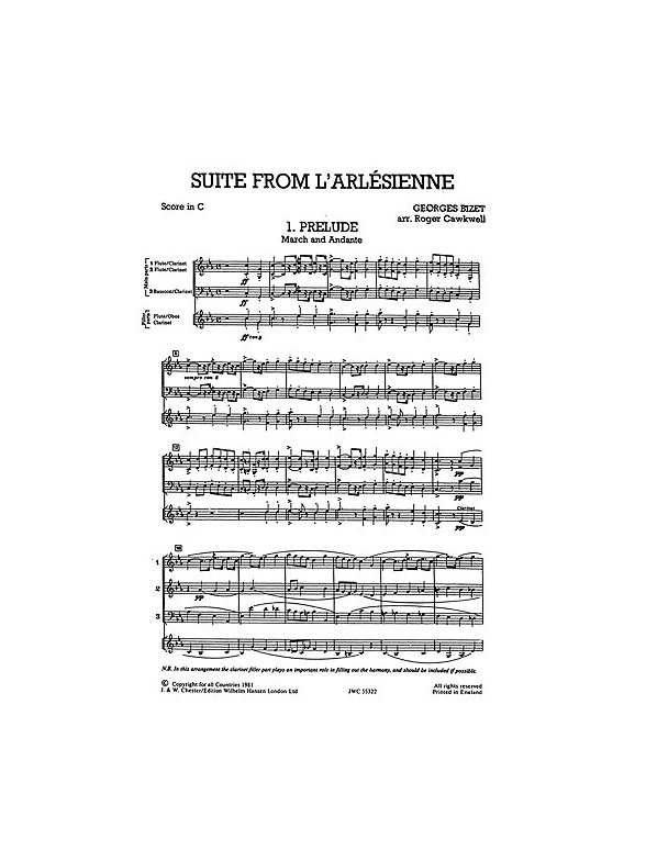 Mixed Bag No.7: Georges Bizet - Selections From L'Arlesienne (Score/Parts)