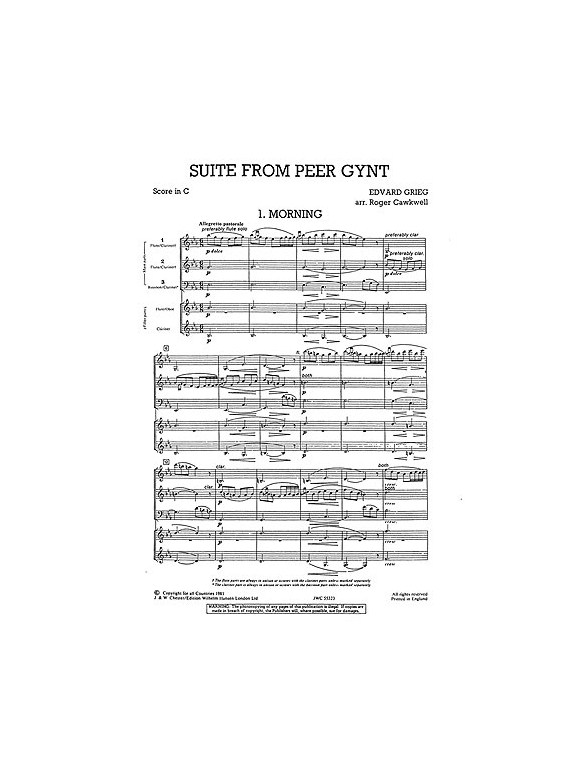 Mixed Bag No.8: Edvard Grieg - Suite From Peer Gynt (Score/Parts)