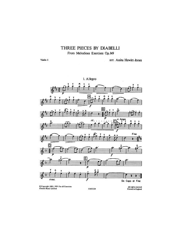 Playstrings Easy No. 1 Three Pieces (Diabelli)