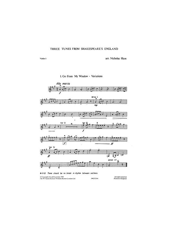 Playstrings Easy No. 2: Three Tunes From Shakespeare?s England