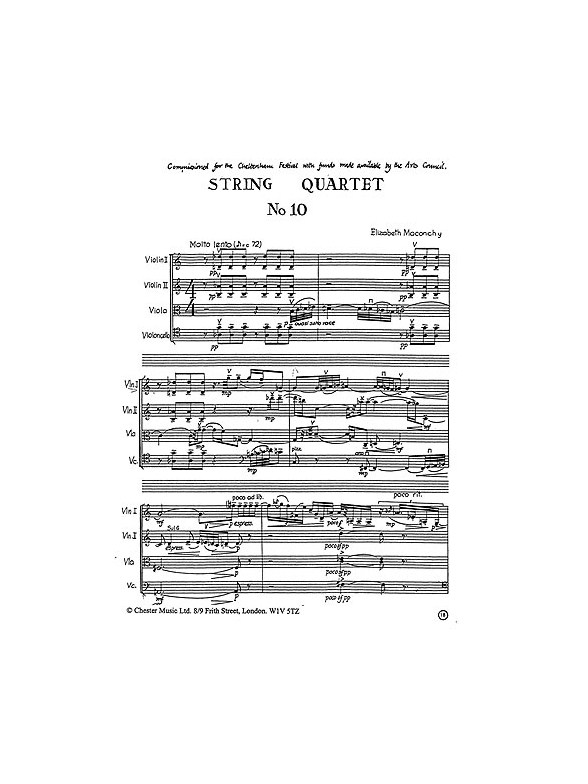 Elizabeth Maconchy: String Quartet No.10 (Score)