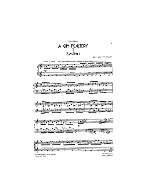 Jones: A Gay Psaltery for Harpsichord