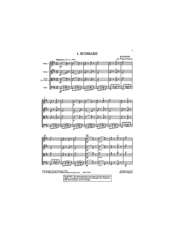 Easy String Quartets Book One (Score Only)