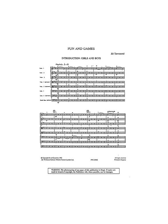 Playstrings No. 4 Fun And Games (Townsend)