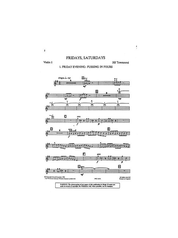 Jill Townsend: Psalm Four: Fridays, Saturdays (Parts)