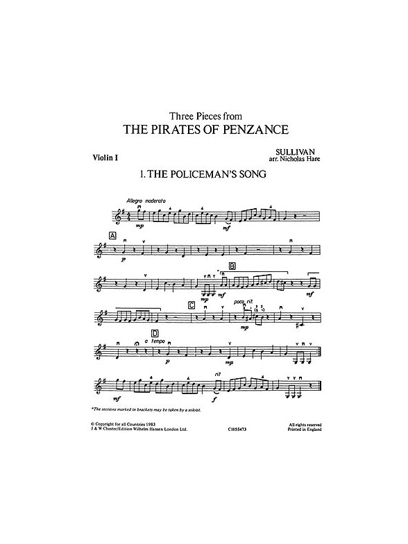 Playstrings Moderately Easy No. 5 Pirates of Penzance (Sullivan)
