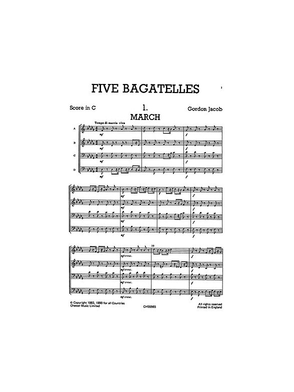 Junior Just Brass 14: Jacob Five Bagatelles