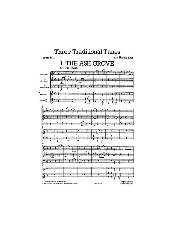 Mixed Bag No.16: Harold East - Three Traditional Tunes (Score/Parts)