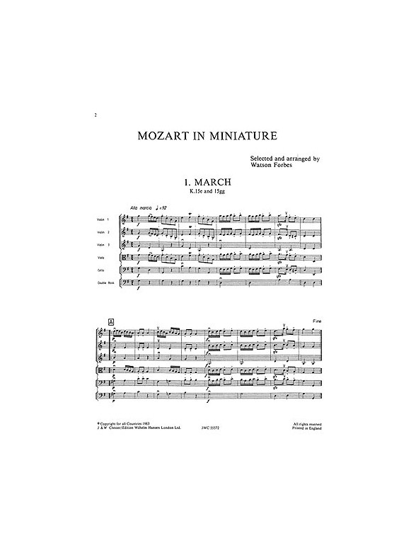 Playstrings Moderately Easy No. 6 Mozart In Miniature