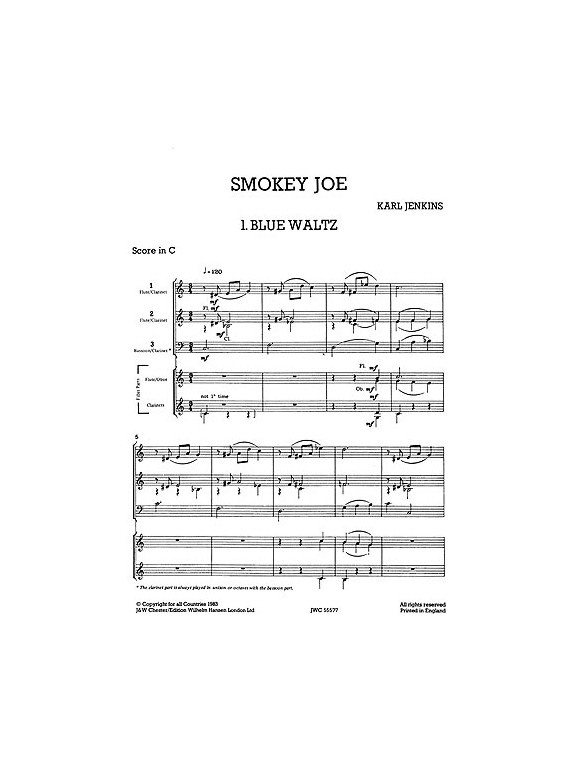 Mixed Bag No.18: Karl Jenkins - Smokey Joe (Score/Parts)