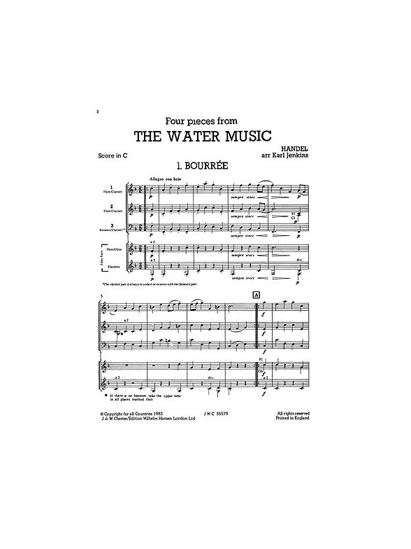 Mixed Bag No.20: G.F. Handel - Suite From The Water Music (Score/Parts)