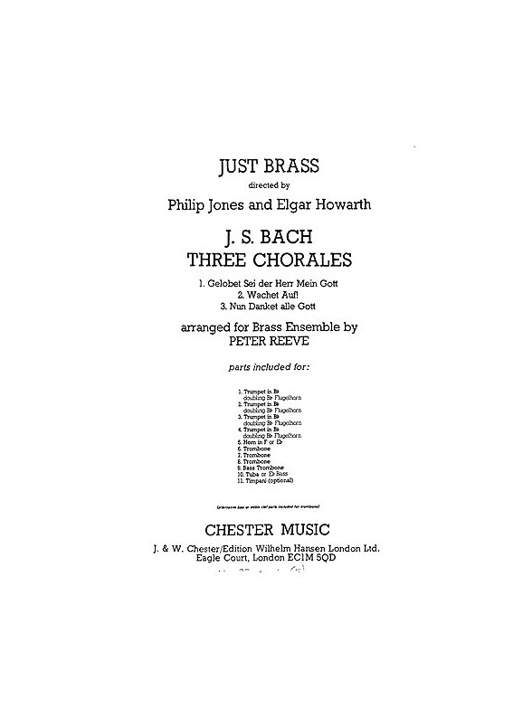 J.S. Bach: Three Chorales (Just Brass No.48)