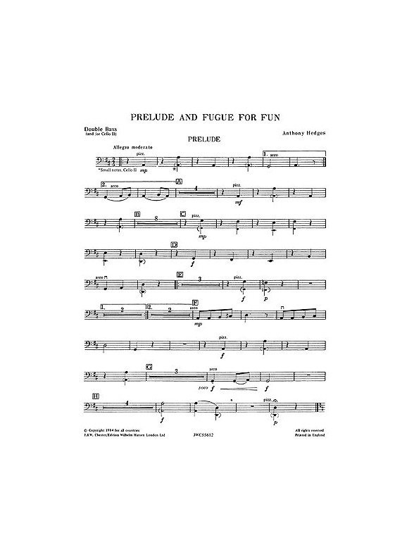 Playstrings Moderately Easy No. 8 Prelude And Fugue For Fun (Hedges)