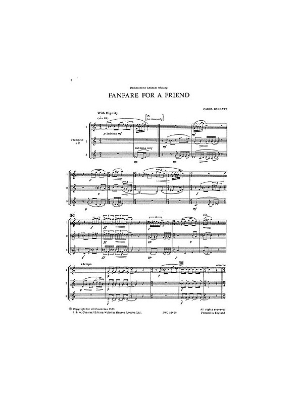 Barratt: Fanfare For A Friend