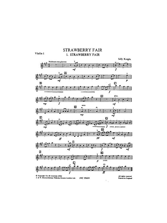 Playstrings Easy No. 8 Strawberry Fair (Knight)- Parts