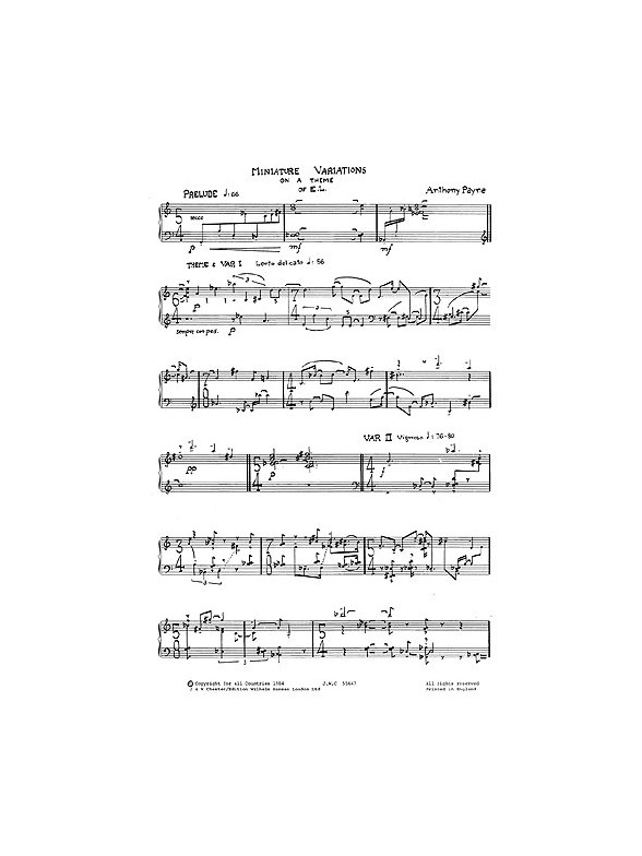 Anthony Payne: Miniature Variations On A Theme For Orchestra By Elisabeth Lutyens