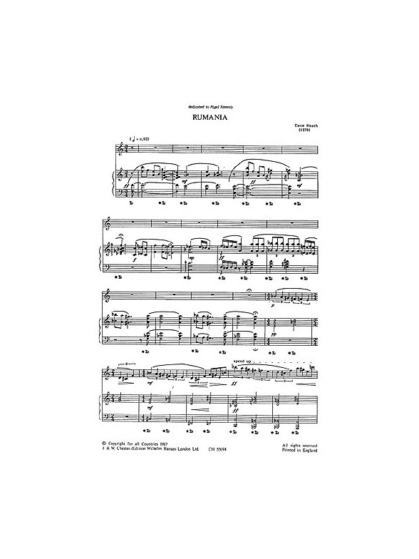 Dave Heath: Rumania For Violin And Piano