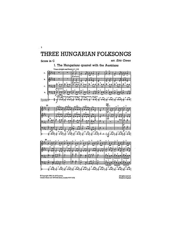 Junior Just Brass 17: Three Hungarian Folk Songs (4-Part)
