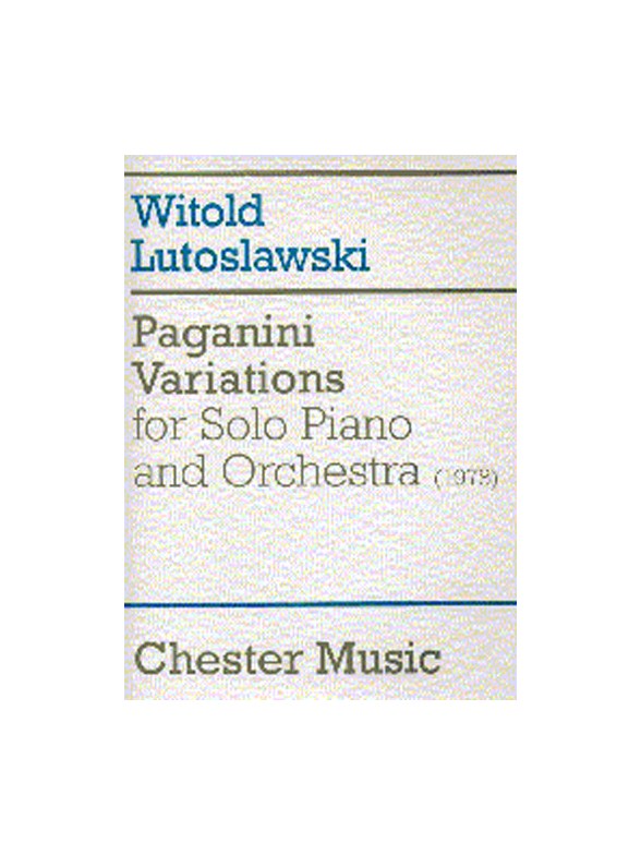 Witold Lutoslawski: Paganini Variations For Solo Piano And Orchestra (Score)