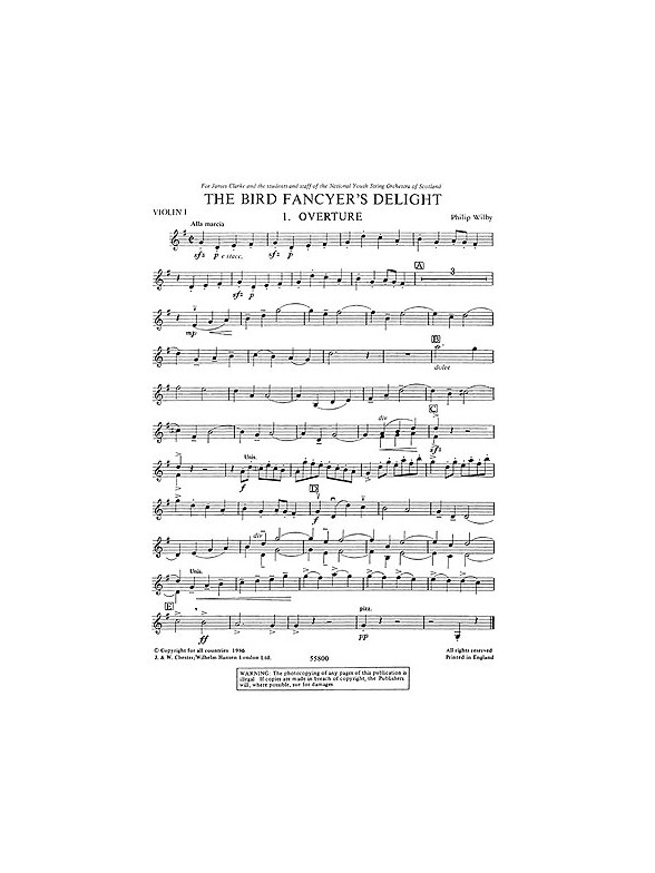 Playstrings Moderately Easy No. 12 The Bird Fancyer?s Delight (Wilby)