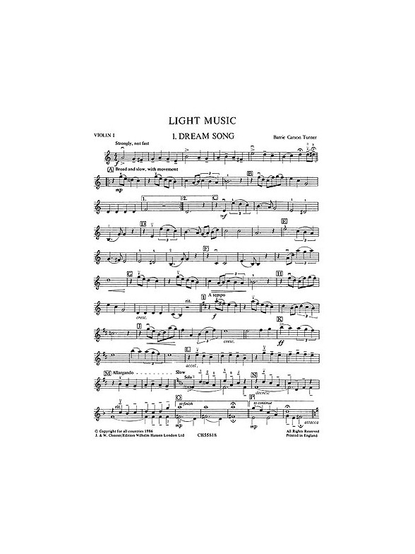 Playstrings Easy No.13 Light Music (Parts)