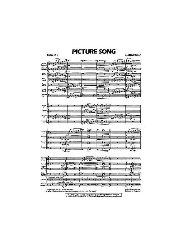 Scott Stroman: JM4 Picture Song (Score And Parts)