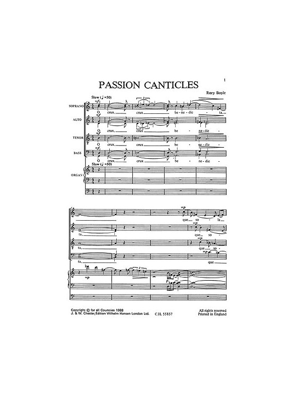 Rory Boyle: Passion Canticles