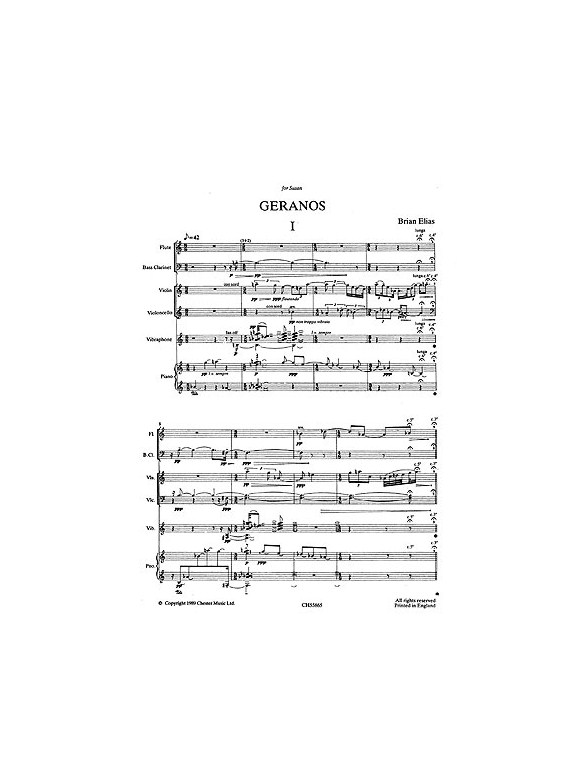 Brian Elias: Geranos