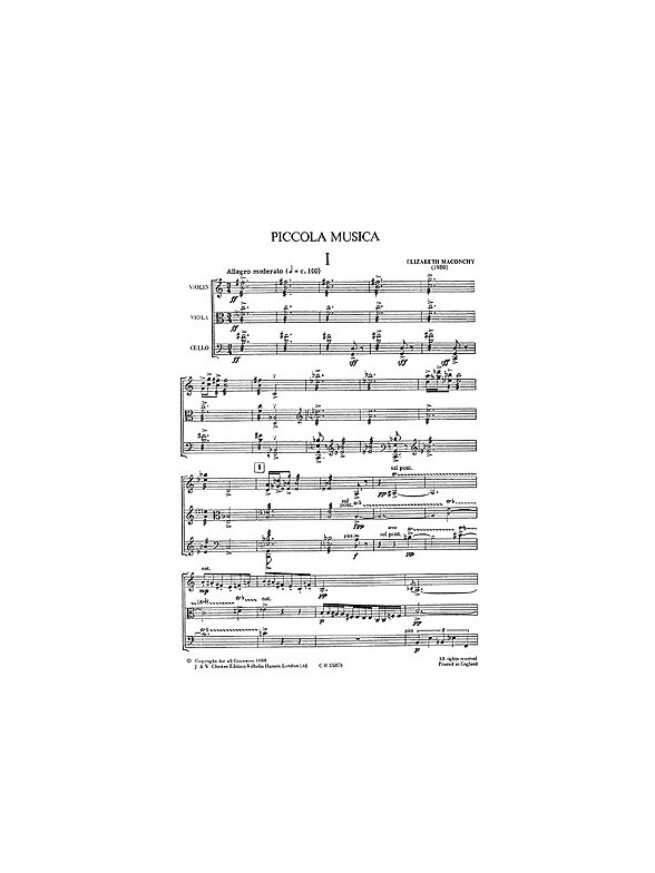 Maconchy: Piccola Musica (Score)