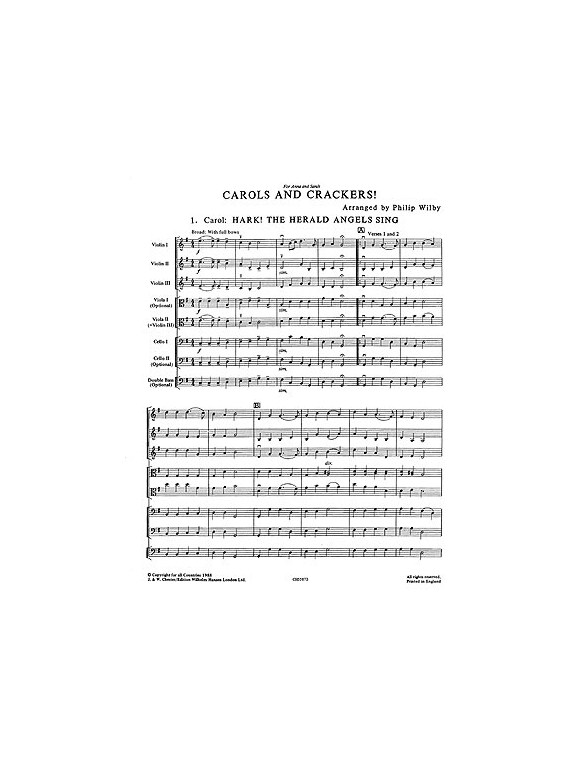 Playstrings Easy No. 14: Carols And Crackers (Wilby)