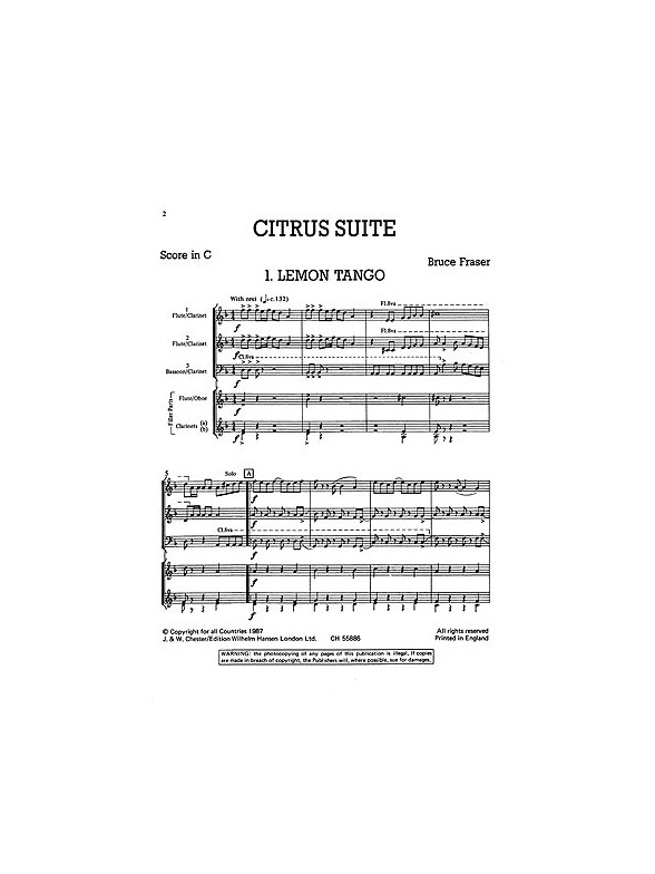 Mixed Bag No.31: Bruce Fraser - Citrus Suite (Score/Parts)