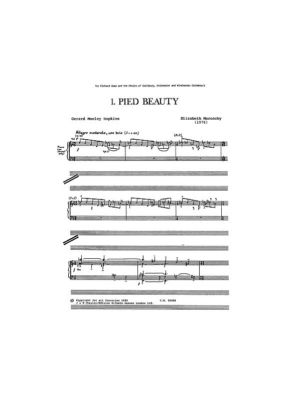 Maconchy: Pied Beauty, Heaven Haven (Score)