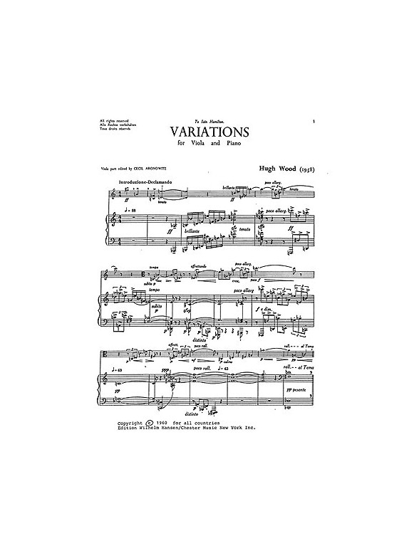 Hugh Wood: Variations Op. 1