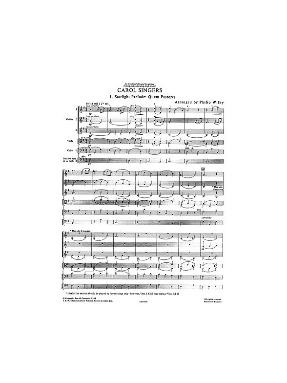 Playstrings Moderately Easy No. 16 Carol Singers (Wilby)